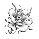 White Lily and California Poppy tattoo design idea