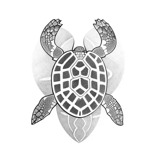 Turtle polynesian  tattoo design idea