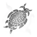 Turtle polynesian  tattoo design idea