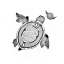 Turtle polynesian  tattoo design idea