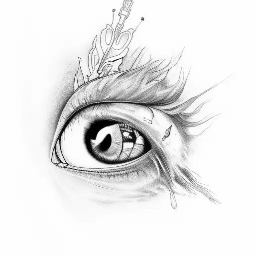 ojos lobo  tattoo design idea