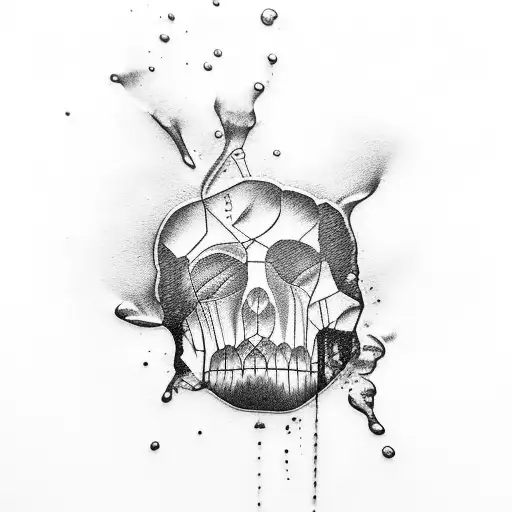 ice cube melting  tattoo design idea