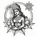 lakshmi star tattoo design idea