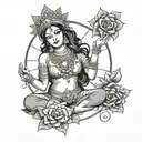 lakshmi star tattoo design idea