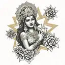 lakshmi star tattoo design idea