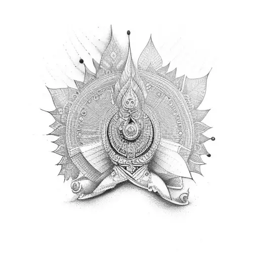 Indian hindu tattoo design idea
