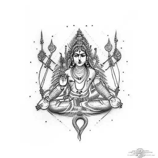god is greater than my highs and lows with shiva tattoo design idea