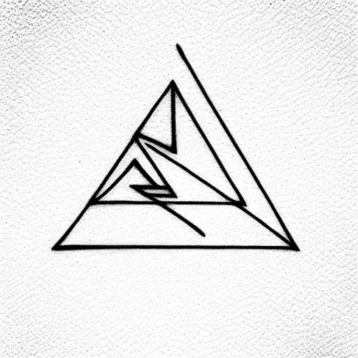 A triangle, a circle and an square tattoo design idea