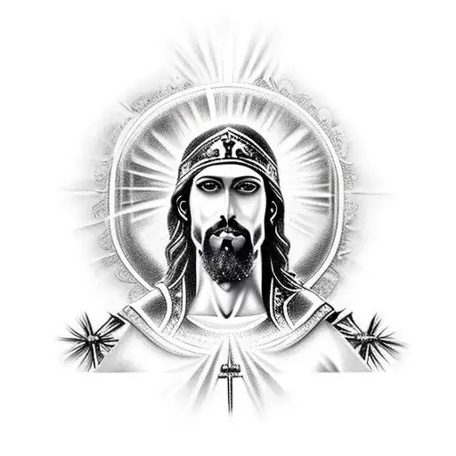 jesucristo buen pastor tattoo design idea