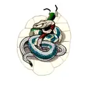 Snake vs blade tattoo design idea