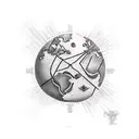 atlas shrugged, earth, man tattoo design idea