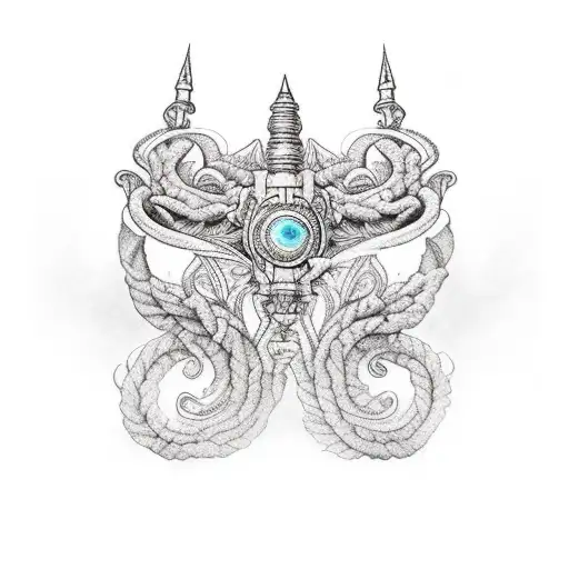 neptune tattoo design idea