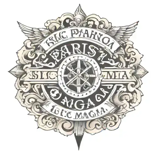 Sic Parvis Magna Phrase idea tattoo design idea