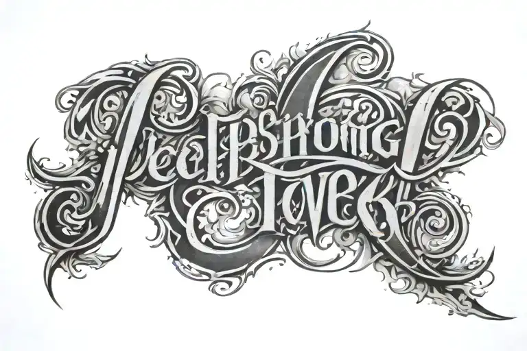 JJK lettering tattoo tattoo design idea
