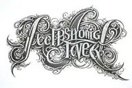 JJK lettering tattoo tattoo design idea