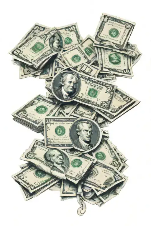 money, dollar, rolex, motivation, casino tattoo design idea