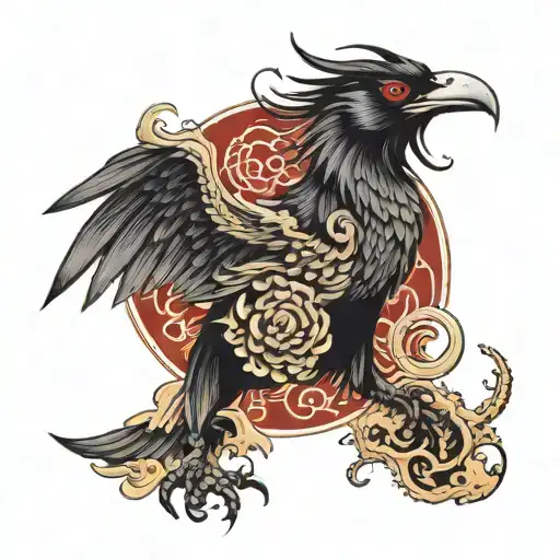 crow dragon tattoo tattoo design idea