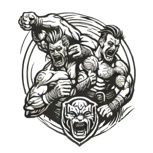 Nebraska wrestling ring tattoo design idea