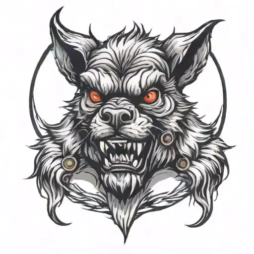 boxer werewolf tattoo design idea