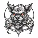 boxer werewolf tattoo design idea