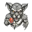 boxer werewolf tattoo design idea
