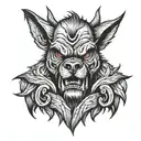 boxer werewolf tattoo design idea