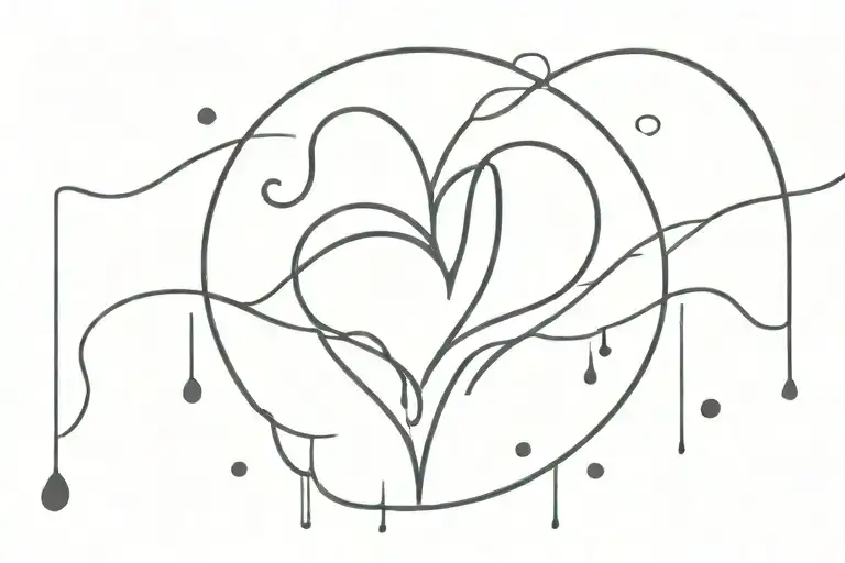 Crying Heart tattoo design idea