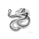 snake straight tattoo design idea