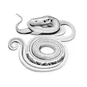 snake straight tattoo design idea