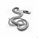 snake straight tattoo design idea