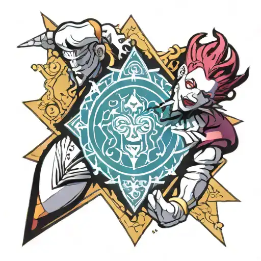 ANIME HISOKA MORROW AS A TAROT tattoo design idea