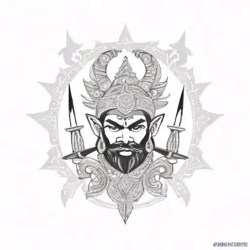 parshuram tattoo design idea