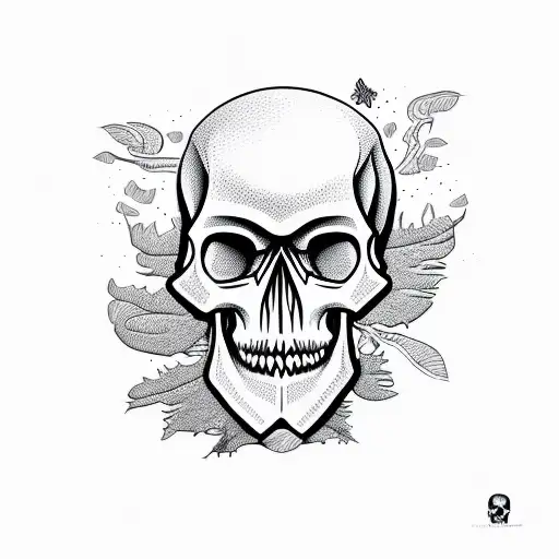 Skull Tattoo Png Transparent Images All - Tattoo Gift Certificate Template  - Free Transparent PNG Clipart Images Download