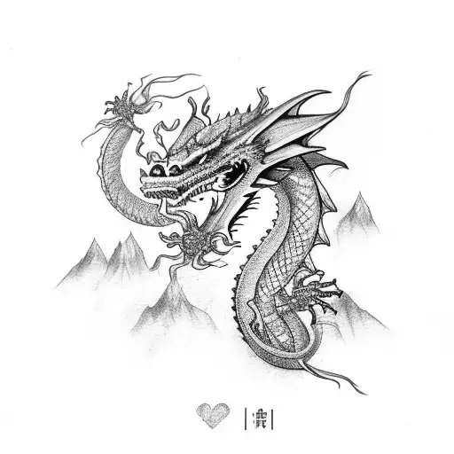 dragon banana  tattoo design idea