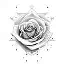 Nuclear rose  tattoo design idea