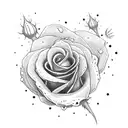 Nuclear rose  tattoo design idea
