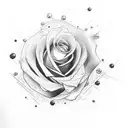 Nuclear rose  tattoo design idea