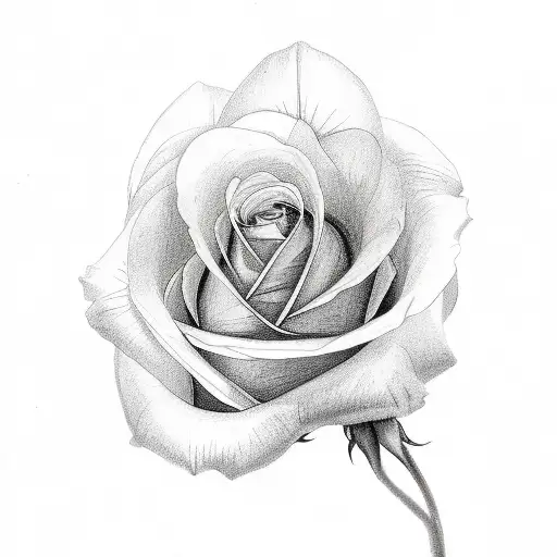 rose and snowdrop flower intertwined tattoo design idea