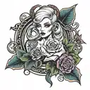 lust tattoo design idea