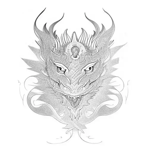 dragon, mandala  tattoo design idea