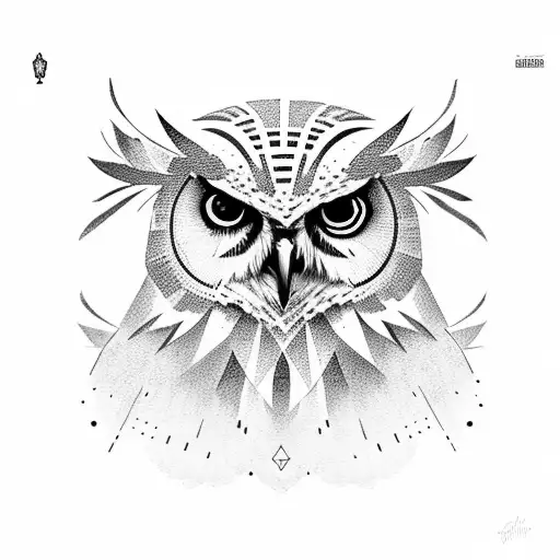 Steampunk owl tattoo idea | TattoosAI