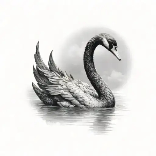 black swan evil tattoo design idea