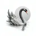 black swan evil tattoo design idea