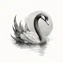 black swan evil tattoo design idea