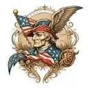 american patriot american revolution tattoo design idea