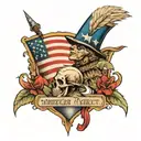 american patriot american revolution tattoo design idea
