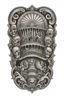 haunted carnival tattoo design idea