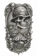 haunted carnival tattoo design idea