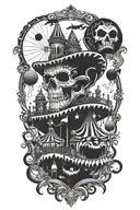haunted carnival tattoo design idea