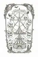 haunted carnival tattoo design idea